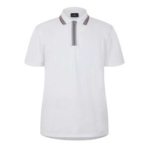 Paul Smith Mens Quarter Zip Polo Shirt / White